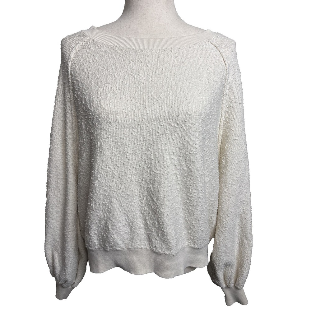 Free People Found My Friend‎ Sweater Womens Small Cream Pullover Lightweight